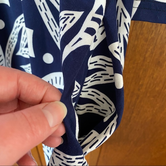 NWT Lildy V-Neck Navy Blue Floral Tunic Midi Dress - Picture 9 of 11